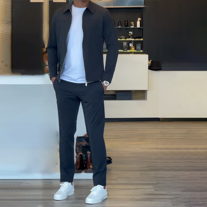 Men's Casual Top & Pants 2-Piece Set 👕👖 – Stylish for Daily Wear & Outings