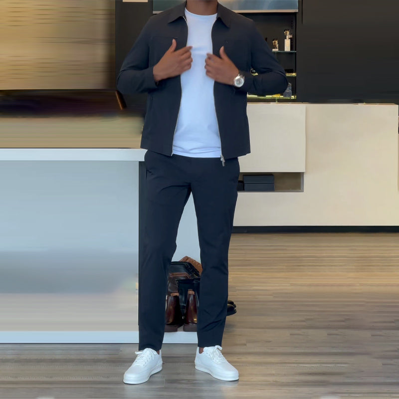 Men's Casual Top & Pants 2-Piece Set 👕👖 – Stylish for Daily Wear & Outings