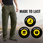 Durable Men’s Cargo Pants 🥾 – Multi-Pocket Relaxed Fit for Camping/Street Wea