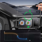 Car Phone Holder with Wireless Charger ⚡ – Stable for Foldable Phones & Easy 360° Adjust