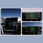 Car Phone Holder with Wireless Charger ⚡ – Stable for Foldable Phones & Easy 360° Adjust