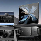 Car Phone Holder with Wireless Charger ⚡ – Stable for Foldable Phones & Easy 360° Adjust