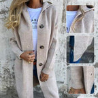 Soft Women's Button-Down Hooded Cardigan 🍂 – Casual Style for Errands/Fall Layering