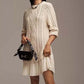 Women's Cable-Knit Mini Sweater Dress 🍂 – Sweet-Cool Vibe for Café Dates/Fall Brunch