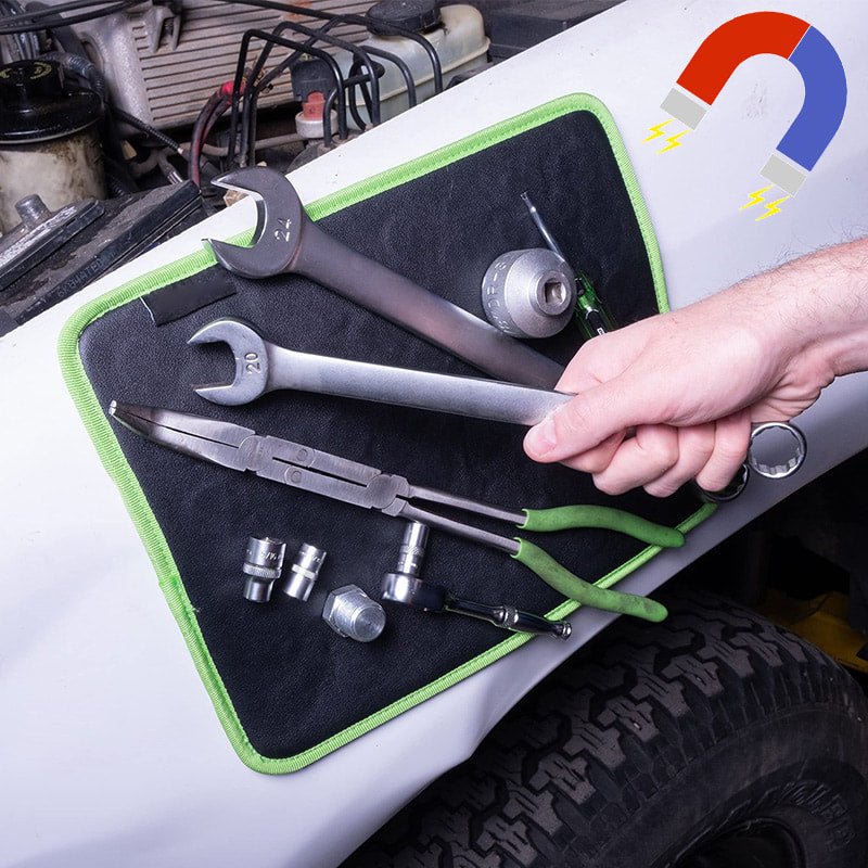 Powerful Magnetic Tool Mat 🚗 – Holds Tools Firm on Bumpy Surfaces, Easy-Clean for Mechanic Workstations