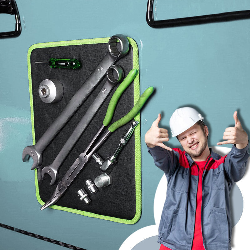 Powerful Magnetic Tool Mat 🚗 – Holds Tools Firm on Bumpy Surfaces, Easy-Clean for Mechanic Workstations