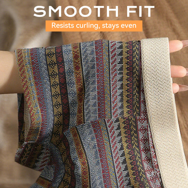 Men's Geometric Pattern Boxer Briefs 🩲 – Modal Breathable Fabric & Moisture-Wicking for Daily/Workout