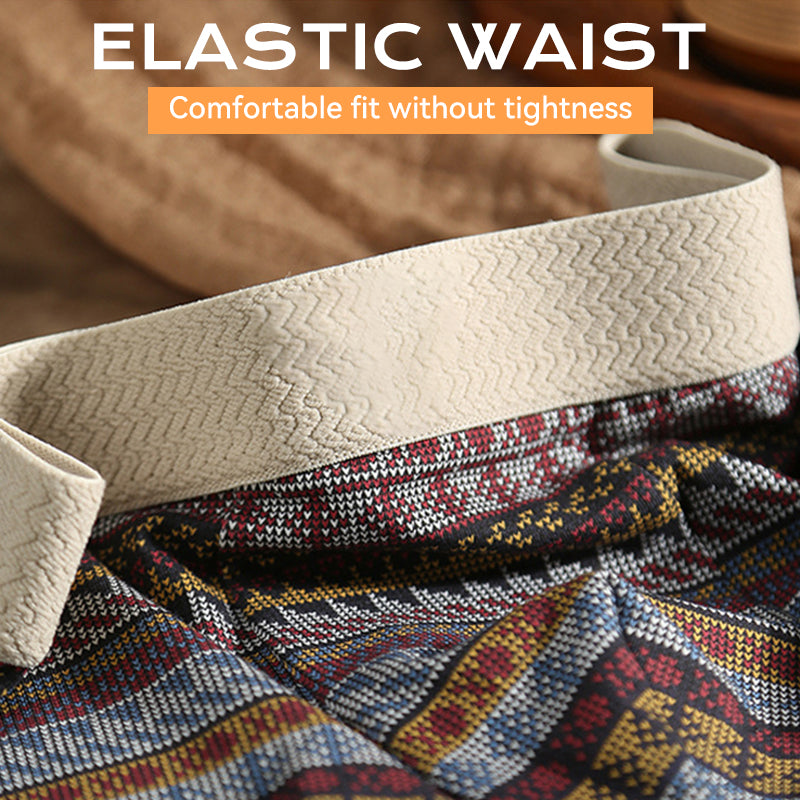 Men's Geometric Pattern Boxer Briefs 🩲 – Modal Breathable Fabric & Moisture-Wicking for Daily/Workout