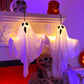 Halloween Glowing Ghost Chandelier 👻 – Warm Light Flicker, Easy Hang for Party Living Room
