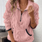 Half-Zip Fuzzy Sweatshirt 🍂 | Cloud-Soft + Roomy Pockets – Comfy Daily/Lounge
