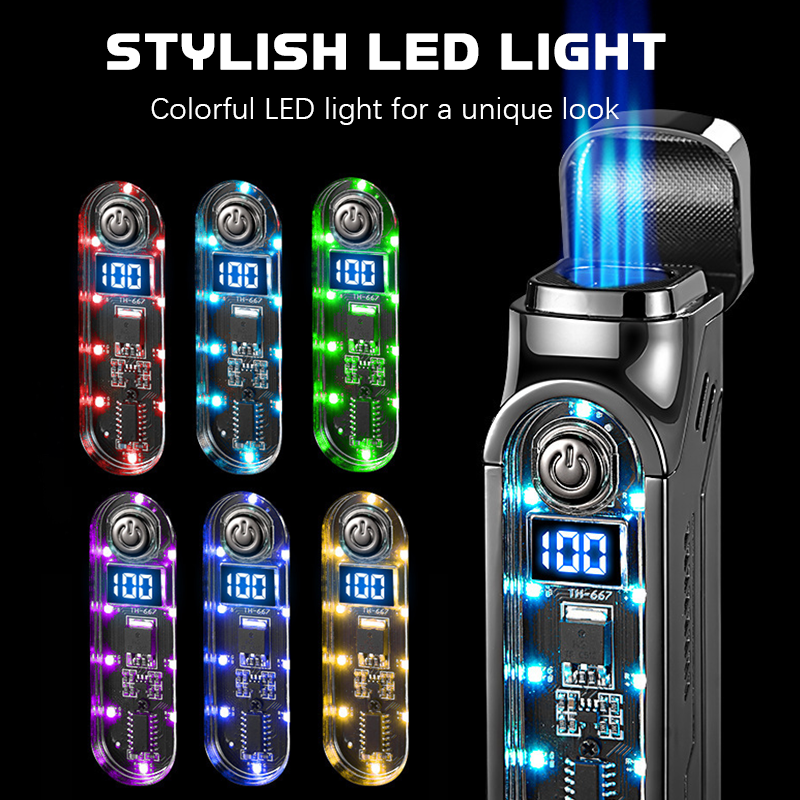 Triple flame refillable cigar lighter