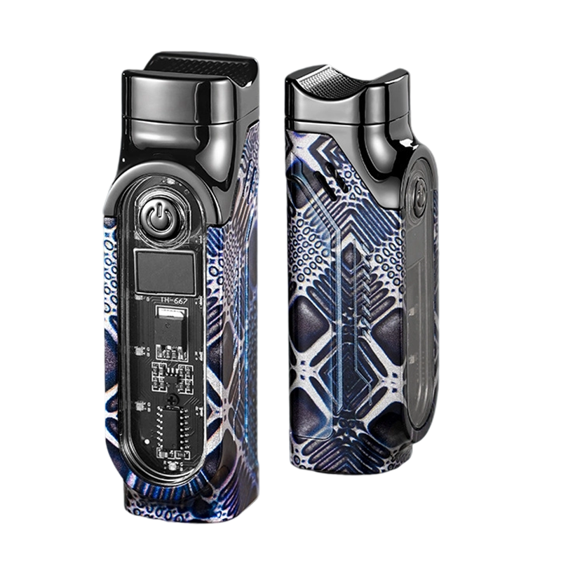 Triple flame refillable cigar lighter