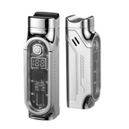 Triple flame refillable cigar lighter