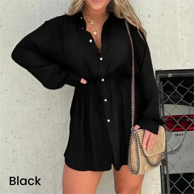 🧥 Women's Solid Shirt Suit Long-Sleeve – Simple and neat design, suitable for both workplace and casual wear.