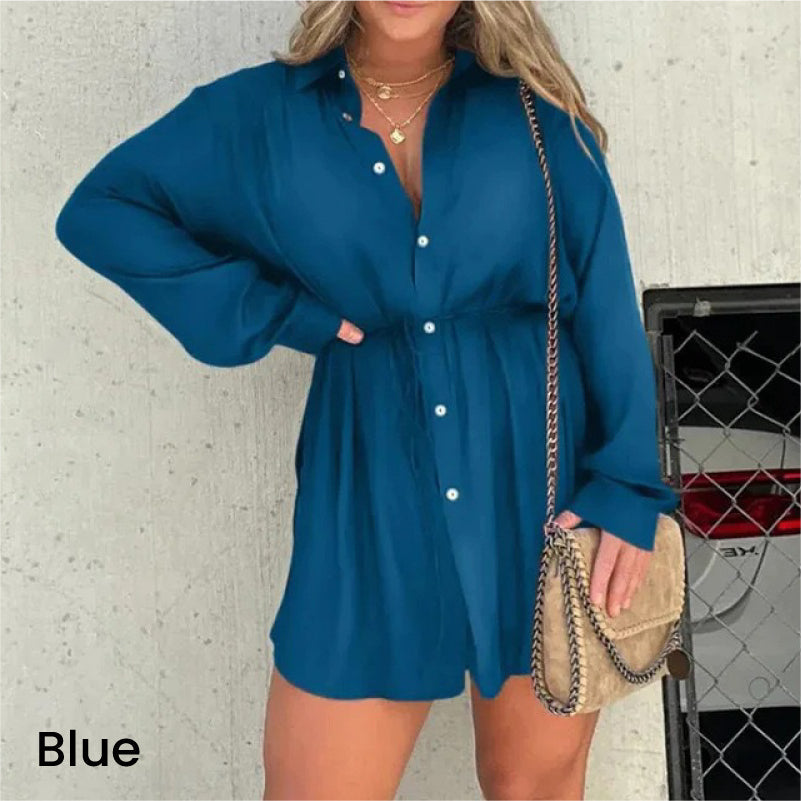 🧥 Women's Solid Shirt Suit Long-Sleeve – Simple and neat design, suitable for both workplace and casual wear.