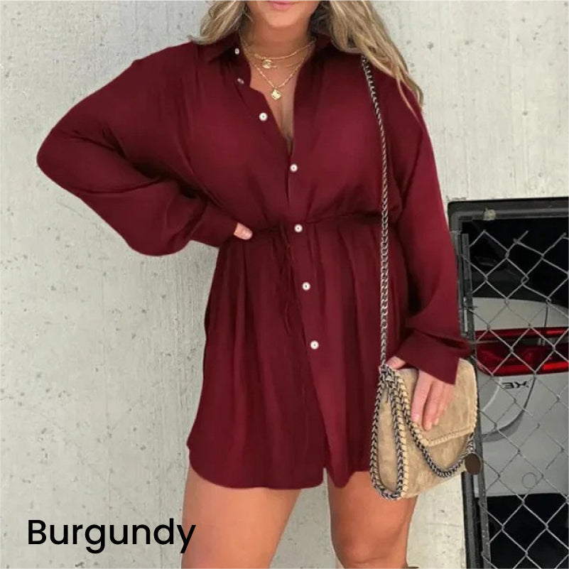 🧥 Women's Solid Shirt Suit Long-Sleeve – Simple and neat design, suitable for both workplace and casual wear.