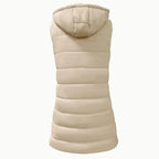 ✨ Women’s Long Puffer Vest (Zip-Up) – Easy to put on and take off with a zipper, long length for waist protection and warmth, ideal for layering in autumn and winter.