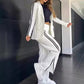 👑Women's Luxury Lapel Suit & Wide Leg Pants Set – Chic Tailored Elegance for Sophisticated Style💫