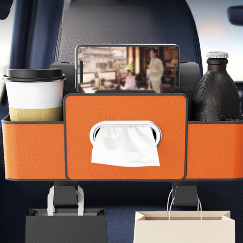 🛣️Car Multi-Function Backrest Storage – Large Capacity for Road Trips, Keeps Car Tidy