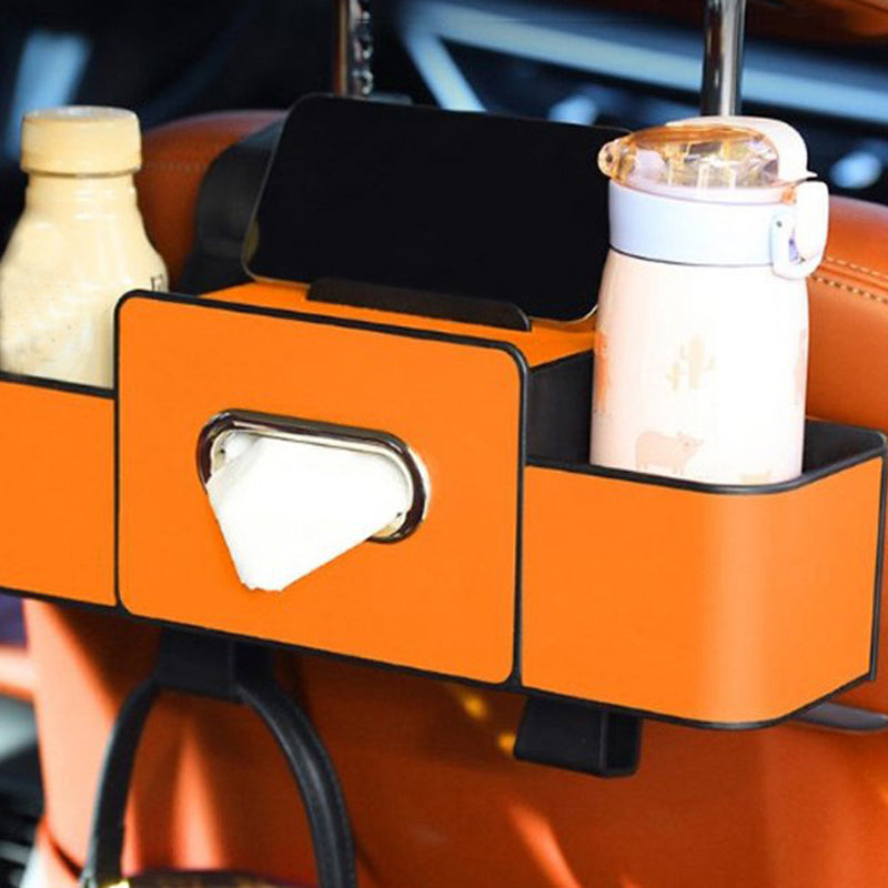 🛣️Car Multi-Function Backrest Storage – Large Capacity for Road Trips, Keeps Car Tidy