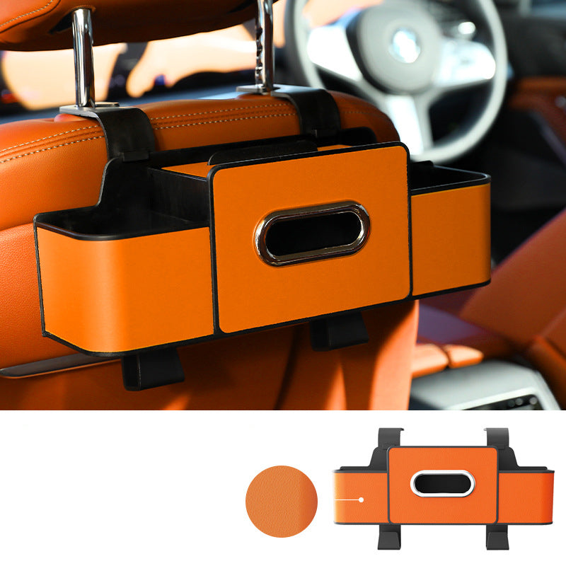 🛣️Car Multi-Function Backrest Storage – Large Capacity for Road Trips, Keeps Car Tidy
