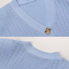 ✨Bestie-Approved Knit Waist-Cinching Top & Mermaid Skirt Set – Chic Party Look✨