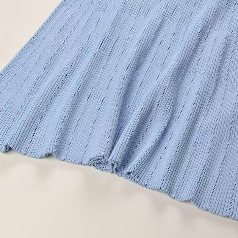 ✨Bestie-Approved Knit Waist-Cinching Top & Mermaid Skirt Set – Chic Party Look✨