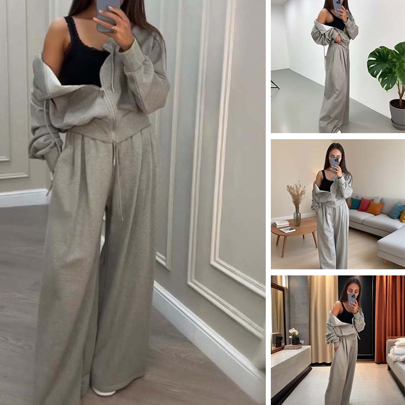 ✨Women’s Casual Zip Up 2-Piece Set – Effortless Style + All-Day Comfort