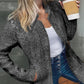 🍂Women's Autumn Solid Open Front Coat – Long Sleeve + Functional Pockets, Cozy for Coffee Runs