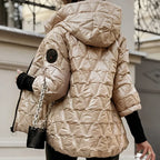 ✨Women's Hooded Patchwork Cotton Jacket – Retro Color-Block Warmth for Autumn & Winter