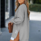 ✨Women's Long Sleeve Sweatshirt Dress – Pullover Style + Zipper Slit, Soft Casual Vibe for Fall/Winter