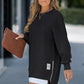 ✨Women's Long Sleeve Sweatshirt Dress – Pullover Style + Zipper Slit, Soft Casual Vibe for Fall/Winter