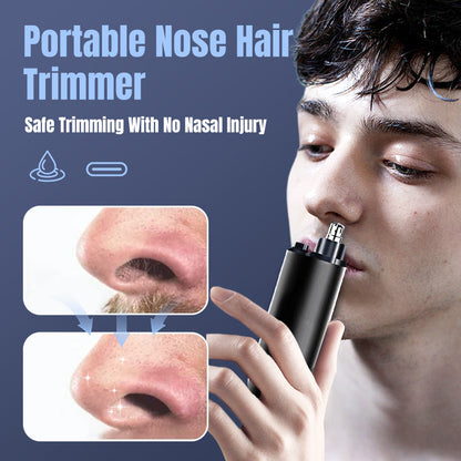 ✅Portable Nose Hair Trimmer – Pain-Free Precision, Compact for Travel & Daily Use