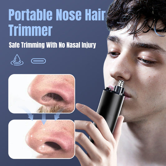 ✅Portable Nose Hair Trimmer – Pain-Free Precision, Compact for Travel & Daily Use