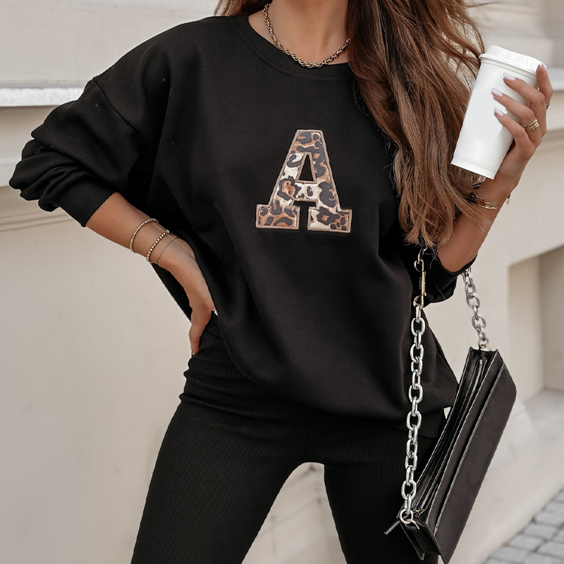 ✨Casual Women's Letter Print Loungewear Set – Cozy Top & Pants for Home & Street Style