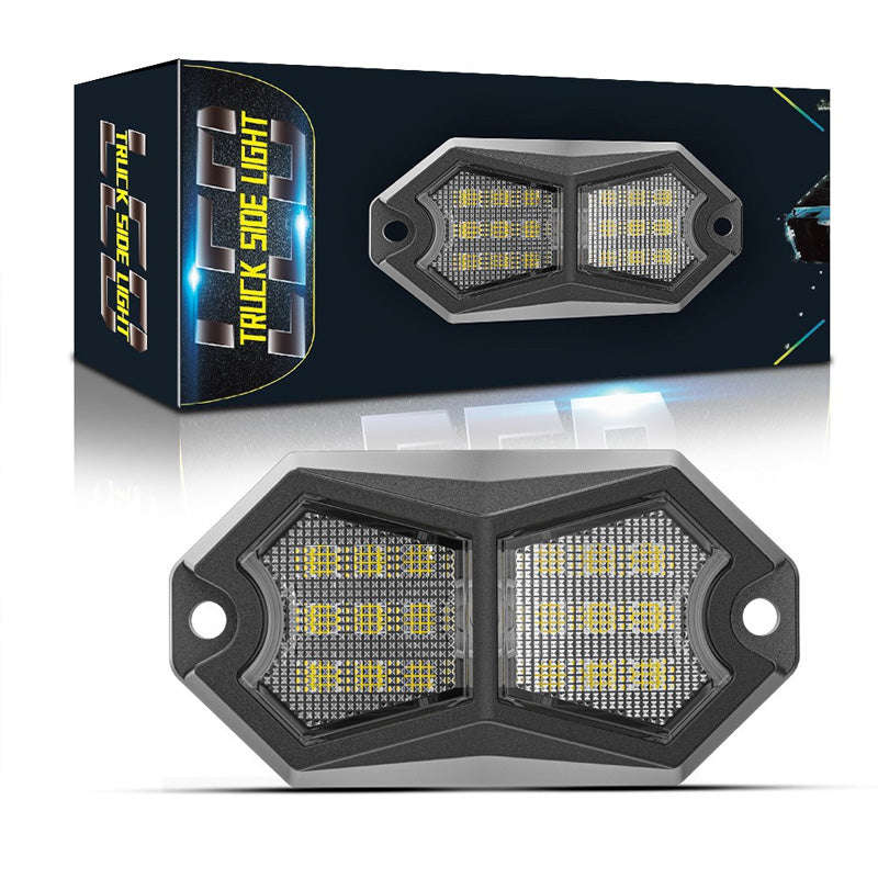 💦 Waterproof Ultra-Bright LED Side Marker Lights: 12V Universal Fit for Cars🚗/SUVs🚙, IP67 ✅, Long-Lasting LED Bulbs 💡