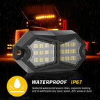 💦 Waterproof Ultra-Bright LED Side Marker Lights: 12V Universal Fit for Cars🚗/SUVs🚙, IP67 ✅, Long-Lasting LED Bulbs 💡