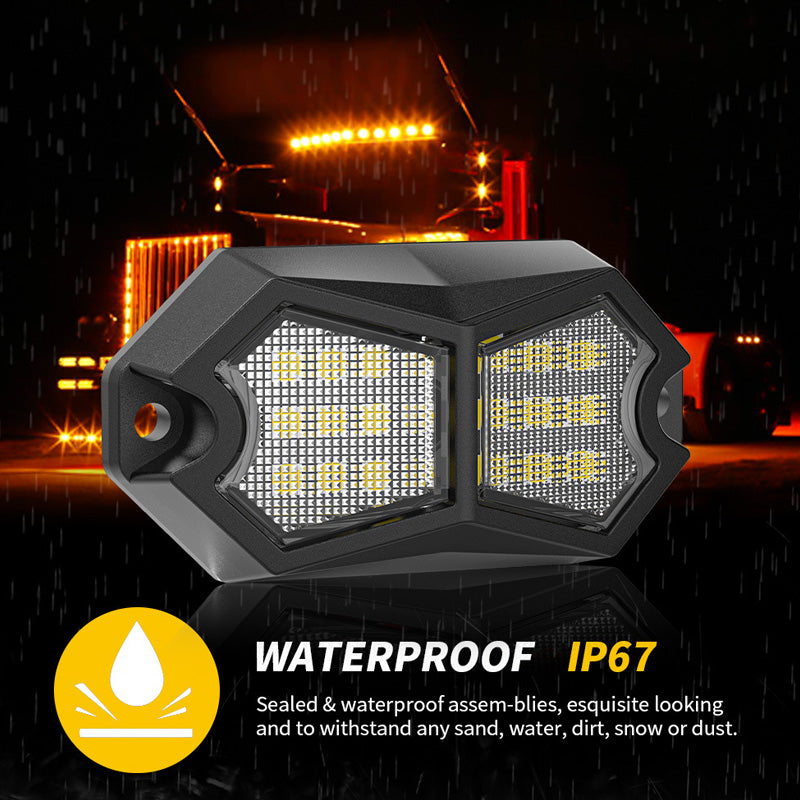 💦 Waterproof Ultra-Bright LED Side Marker Lights: 12V Universal Fit for Cars🚗/SUVs🚙, IP67 ✅, Long-Lasting LED Bulbs 💡