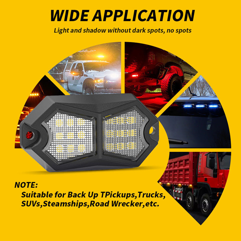 💦 Waterproof Ultra-Bright LED Side Marker Lights: 12V Universal Fit for Cars🚗/SUVs🚙, IP67 ✅, Long-Lasting LED Bulbs 💡