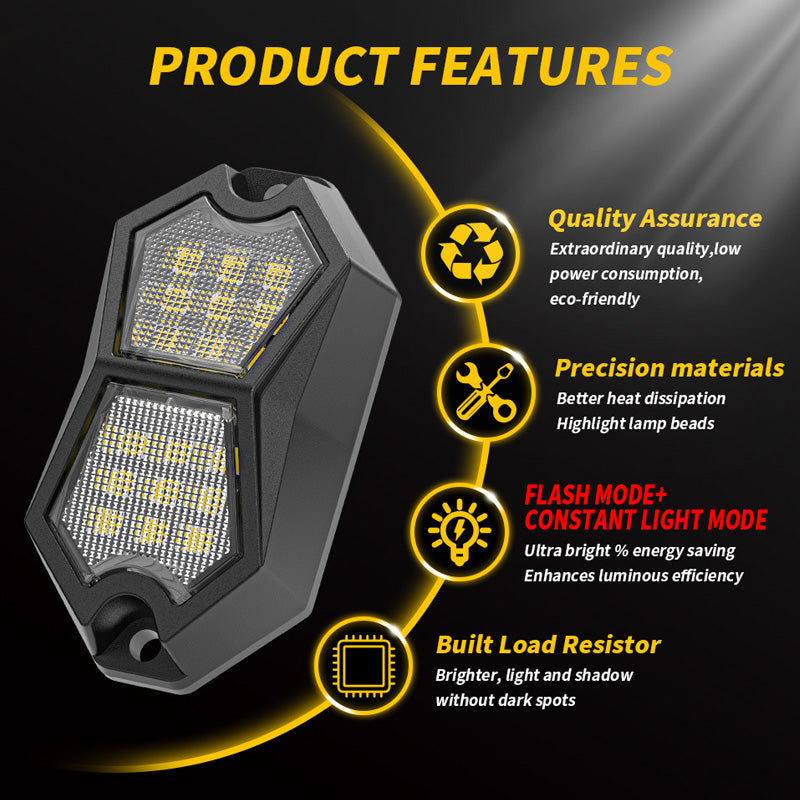 💦 Waterproof Ultra-Bright LED Side Marker Lights: 12V Universal Fit for Cars🚗/SUVs🚙, IP67 ✅, Long-Lasting LED Bulbs 💡