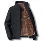 ❄️ Men's Solid Color Zip Up Warm Jacket – Fleece Lining for Winter, Versatile for Commute & Casual Outings 🧥