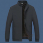 ❄️ Men's Solid Color Zip Up Warm Jacket – Fleece Lining for Winter, Versatile for Commute & Casual Outings 🧥