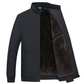 ❄️ Men's Solid Color Zip Up Warm Jacket – Fleece Lining for Winter, Versatile for Commute & Casual Outings 🧥