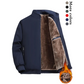❄️ Men's Solid Color Zip Up Warm Jacket – Fleece Lining for Winter, Versatile for Commute & Casual Outings 🧥