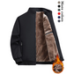 ❄️ Men's Solid Color Zip Up Warm Jacket – Fleece Lining for Winter, Versatile for Commute & Casual Outings 🧥