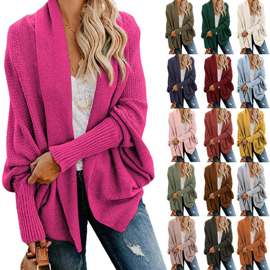 🧥 Long Sleeve Knitted Cardigan – Oversized Fit, Lightweight Warmth for Layering with Tees/Sweaters ✨