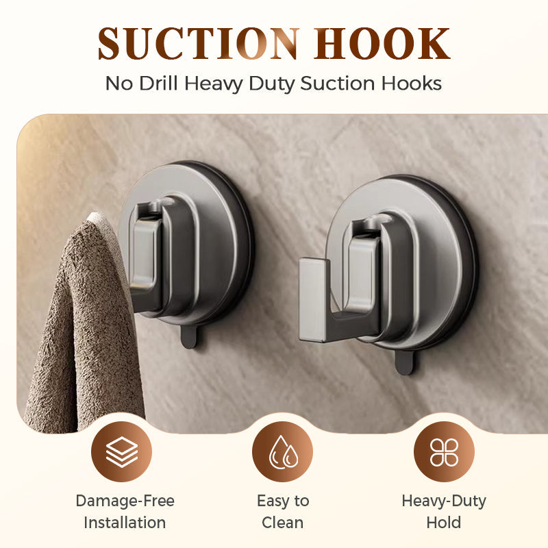 🏠 No Drill Heavy Duty Suction Hooks – Easy Install, Heavy-Duty Hold for Towels/Utensils 🧺