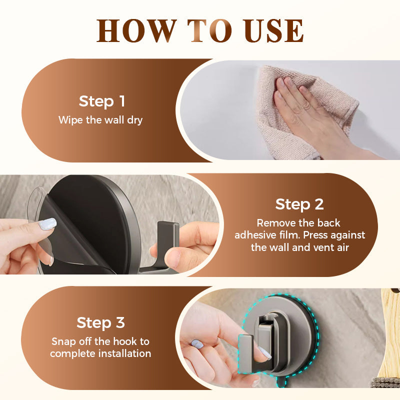 🏠 No Drill Heavy Duty Suction Hooks – Easy Install, Heavy-Duty Hold for Towels/Utensils 🧺