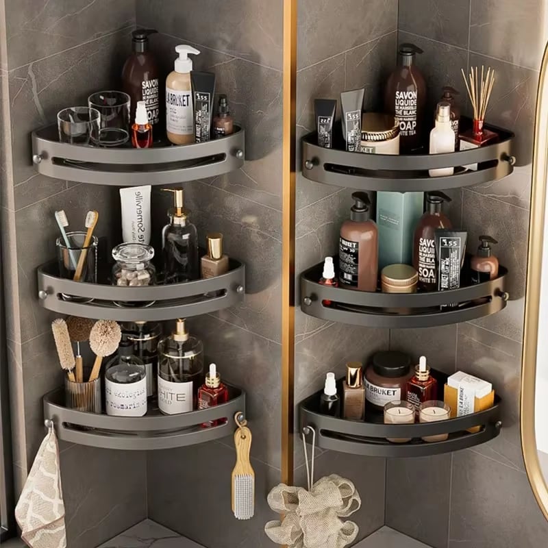 🏠 Bathroom Triangle Shelf – Easy Install, Rustproof for Storing Shampoo/Soap in Bathroom 🧴 5.