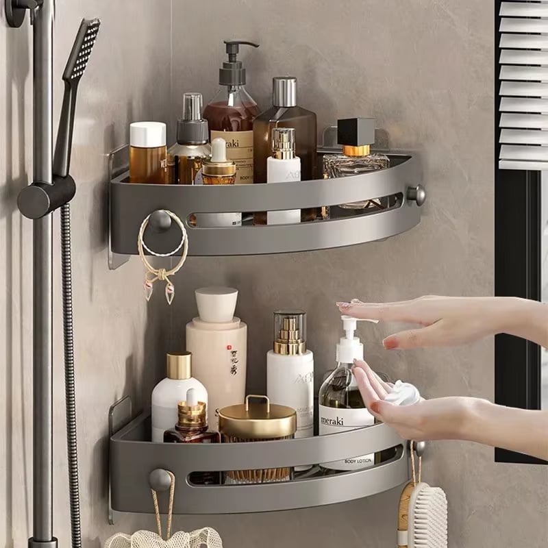 🏠 Bathroom Triangle Shelf – Easy Install, Rustproof for Storing Shampoo/Soap in Bathroom 🧴 5.